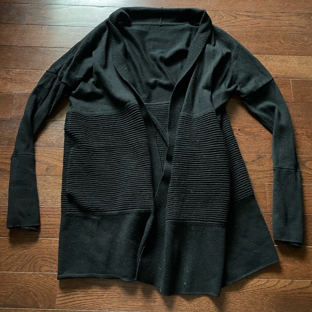 lululemon athletica Women's Black Ribbed Cardigan